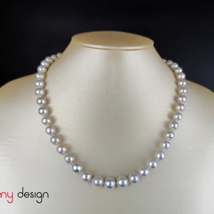 Pearl Necklace with small 14k Gold Ball